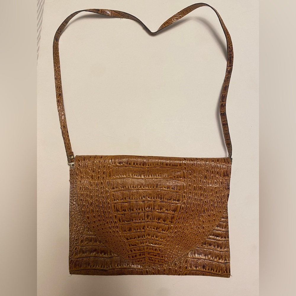 Amelia Berko Vintage Brown Leather Handbag Clutch